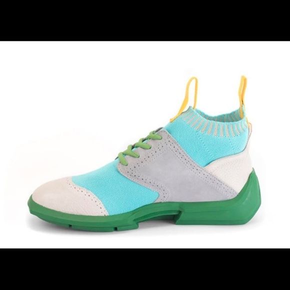 John Fluevog Aqua and Lime Sneakers - Picture 9 of 12